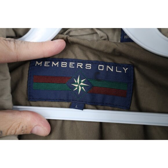 Vintage 90s Members Only Mens Large Faded Full Zip Windbreaker Bomber Jacket - Picture 11 of 16